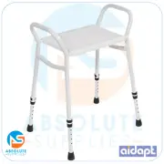 Aidapt VB635H Strood Height Adjustable Shower Stool, Lightweight and Portable
