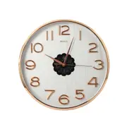 Decorative White Round Analog Wall Clock with Pendulum 35*76 cm