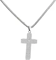 [Generic] Christian Charm Necklace, Bible Chain Necklace, Bible Verse Necklace for Women Men, Religious Jewelry Necklace, Charm Pendant Metal