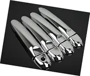 for Nissan, Note E12 2013-2019 Chrome Car Door Handle Cover Trim Stickers Door Handle Protection Film(Black Model 4)