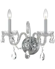 Crystorama 2-Light Traditional Crystal Sconce