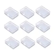 20 Pcs Clear Empty Hinged Boxes Container Empty Beads