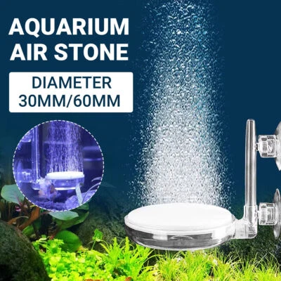 Quiet Bubble Stone Aerator Fish Tank Oxygen Pump Nano Air Disc Atomizer
