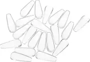 WRITWAA 20pcs Glass Nail Art Color Card Display Stand Rotating Storage for Nail Polish Art