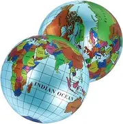 2 Pcs Inflatable Globe World Map Globe Balls Balls World Map Pvc