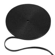 5mm Wide Flat Leather Cord String Leather Trimming Tape, Black