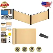 Beige Privacy Screen 2'6" x 23' - Weather-Resistant UV Protection for Patios