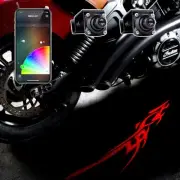 Curb FX Bluetooth LED Projector Welcome Light Tattoo Style 2pc by