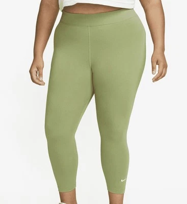 NWT NIKE Women Sportswear Essential 7/8 Mid-rise Leggings Plus Size In Green