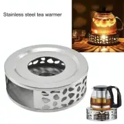 Tea Warmer Stove Round Stainless Steel Teapot Water Camping Coffee Cups
