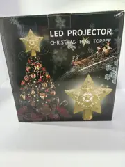 Christmas Tree Topper Star Projector LED Rotating Light