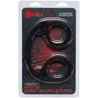 Kink by Doc Johnson Hogtied Bind & Tie 6mm Hemp Wrist or Ankle Cuffs - Black