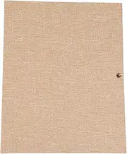 DIY Linen Craft Scrapbook Album 30 Pages Simple Loose Leaf Strap for Her/Him, Photo Storage, Wedding Guest Book Beige (Large cotton and linen rice white)