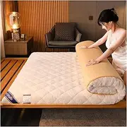 [YXCMD] Japanese Futon Mattress, Thicken Tatami Floor Mat, Roll Up Foldable Mattress, Camping Mattress, Folding Sofa Bed Mattress, Student Dormitory Mattress(White,90 * 200cm)