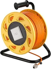 goobay 58934 Portable RJ45 Network Cable Reel Extension, 50m Cable Length
