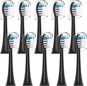 Toothbrush Heads Replacement Compatible with TAO Clean Electric Toothbrush, Black, 10 Pack