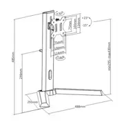Brateck Single Free Standing Screen Classic Pro Gaming Monitor Stand