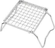 SUPVOX Outdoor Folding BBQ Grill Campfire Cooking Set Stainless Steel BBQ Rack Portable Camping Cookware