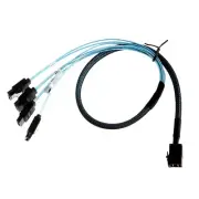 SFF8643 LP Straight HD mini SAS to 4 x SATA Cable – 0.5m - SFF 8643