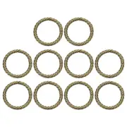 10Pcs Spring O Rings 1 1/4" Round Trigger Snap Hook Circle Bronze Key Ring Clip
