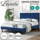 Levede Queen Double Bed Frame Wooden Storage Mattress Base Platform Headboard