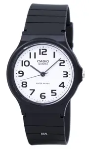 Casio Classic Analog Quartz White Dial Black Resin Case/Band MQ-24-7B2LDF Mens Watch
