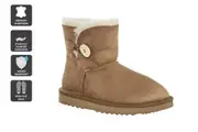 UGG Outback Premium Australian Sheepskin Short Button Boot (Chestnut)