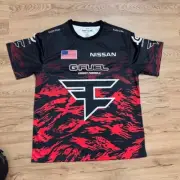 Faze Clan Pro Team Gaming Jersey Red Black Tiger Camo Sz Large Banks