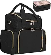 [Generic] Nail Polish Storage Bag - Nail Polish Travel Organiser, Nail Polish Holder Organiser, Travel Cosmetic Storage Case, Spacious Nail Art Organiser, Durable Makeup Bag for Nail Polish, Portable, 23 x 30.5