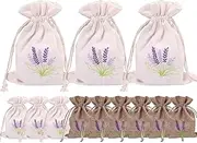 Lavender Sachet Bags, Small Embroidered Lavender Sachet Pouches with Drawstring | Soft Linen Lavender Sachets Holder, Freshener Packaging Pouch for Dried Lavender
