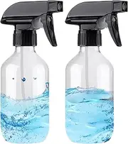 Glass Spray Bottles | 2Pieces Refillable Container Empty Spray Bottle | 300ml Adjustable Nozzle for Mist | Multifunctional Plant Mister and Cleaning Tool for Home and Studio Use, Plants, Pet, Hair