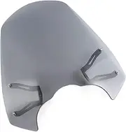Motorcycle windscreen Windscreen Motorcycle Windshield Wind Deflector with Mounting Bracket 2015-2023 2016 2017 18 2019 2020 Compatible with Kawasaki Vulcan S 650(Light Smoke)
