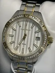 Caravelle Ladies Aqualuxx Crystal Quartz SS Silver-White Dial 36mm Watch 45M120