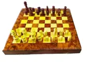Wooden Chess Set and Backgammon Board,Wood Chess Pieces,Decorative Chess Box