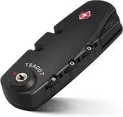 [WATIIFUFU] Password Lock Customs Locks Luggage Bags Tsa Padlocks Travel Password Lock Tsa Zipper Lock Lockable Digital Lock Gate Latch Compatible Padlock Travel Locks Tsa Approved Kit Black