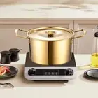Korea Ramen Pot Stockpot Fast Heating with Handle Lid Instant Noodles Pot Korean