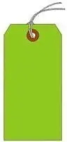 Shipping Tag, Med. Wt, Fluor Green, Sz #8 (3-1/8" x 6-1/4"), String - BX/ 1000