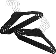 10pcs Hangers Flocking Non Slip Hanger for Closet Clothes Organizer Space Saving Design with with Hooks for Garments