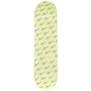 April Shane O'Neill Chrome Logo Script Yellow 8.125 Skateboard Deck