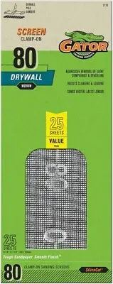 Set of 2 Gator 7119 Medium 80-Grit Drywall Sheet Sandpaper, 25 Sheets