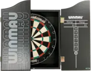 PRO STAR Micro Wire Dart board SET With Winmau Pro Line Black Dart Cabinet