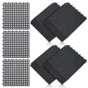 50 Pcs 11'8 x 11'8 Inches Interlocking Drainage Tiles Dry Deck with Drain Hol...