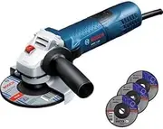 Bosch 720w Angle Grinder 100mm (4") GWS 7-100 Professional + 3x Grinding Discs and Carry Case