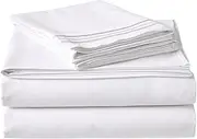 1500TC Pure Premium True Luxury 1500 ThreadCount 4pc Sheet Set 20" Deep Pocket Aussie Super-King White Solid 100% Egyptian Cotton