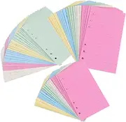 NUOBESTY 6 Hole Paper Refills for Loose-leaf Notebook Notebook Refill Paper Planner Inserts Thick for Office