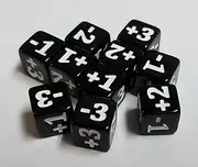 quEmpire Gaming 10x Black Micro CCG Stats Modifier Dice for Games Like Magic: The Gathering (10mm)