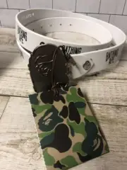 A BATHING APE belt white size XL with unused tag