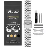 20mm Steel Metal Watch Band Brick Link Strap for IWC Pilot Spitfire