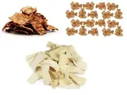 Dog Dental Health Bulk Rawhide 100 Chip Chew Packs Beef Chicken or Natural