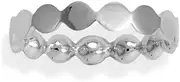 [JewelryWeb] 925 Sterling Silver Rhodium Plated Dotted Band Ring Smooth Finish Design Measures 3.8mm Wide Jewelry for Women - Ring Size Options: 6 7 8 9